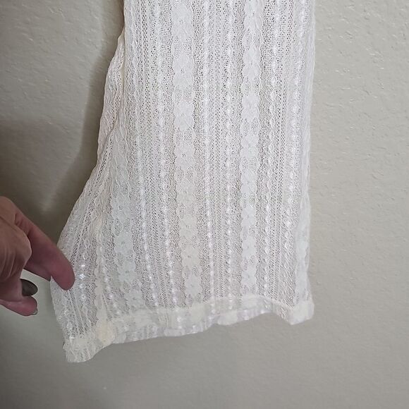 NWT Fashion Nova Small Camelia Cream Lace Cocer Up Pants - Picture 5 of 9